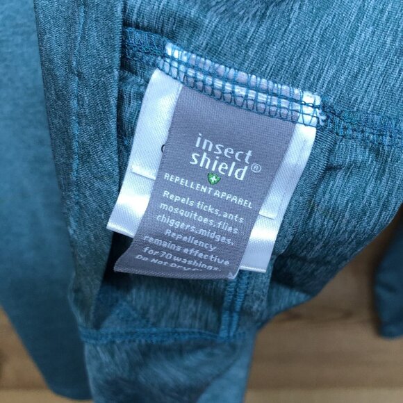 Simms SolarFlex Snap Hoodie UPF 50 Mens Size Small Stretch Insect Shield Blue - Picture 6 of 12